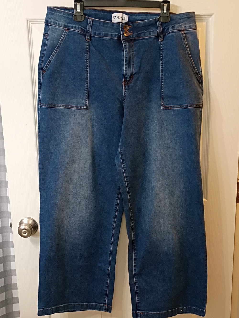 Sandrea High-Rise Wide Leg Jeans — Blue Denim